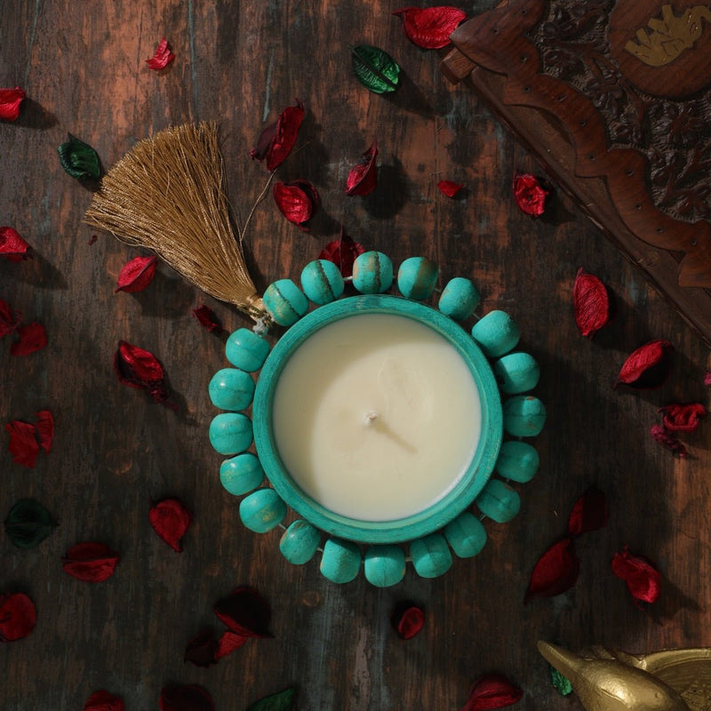 Jasmine- Wooden Bowl Soy Candle | Verified Sustainable Candles & Fragrances on Brown Living™