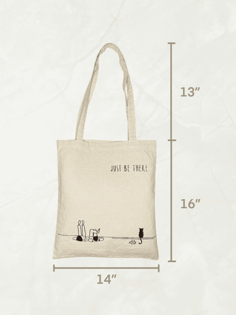 Just Be There - 100% Cotton Canvas Tote Bag | Verified Sustainable Tote Bag on Brown Living™