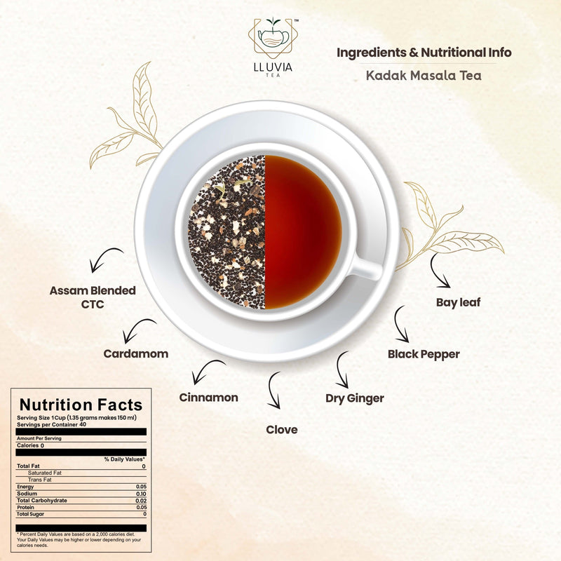 Kadak Masala Chai- Improves Metabolism & Immunity- 70g | Verified Sustainable Tea on Brown Living™