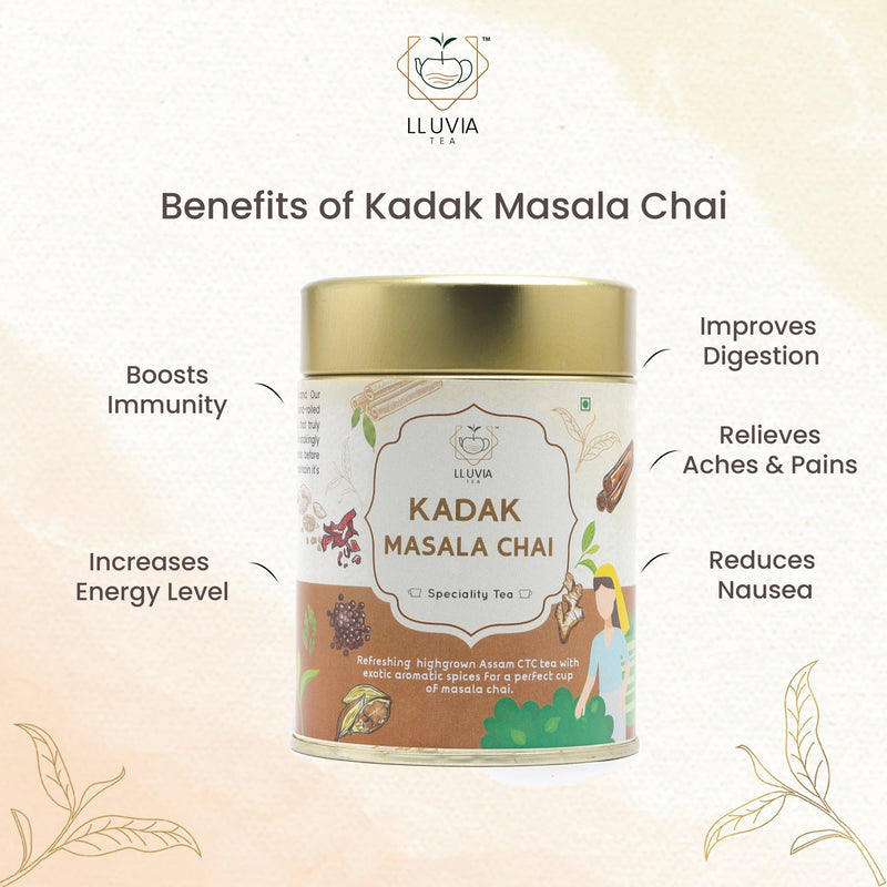 Kadak Masala Chai- Improves Metabolism & Immunity- 70g | Verified Sustainable Tea on Brown Living™