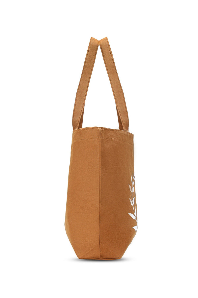 Kind- Premium Cotton Canvas Tote Bag with Zip- Tan | Verified Sustainable Tote Bag on Brown Living™