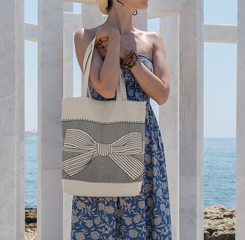 Knot White - 100% Cotton Canvas Eco - Friendly Tote Bag with Zip | Verified Sustainable Tote Bag on Brown Living™