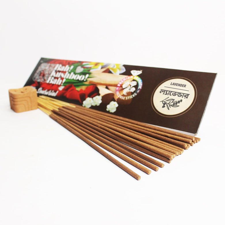 Lavender Bah Kushboo Bah Premium Sensorial Aromatic Incense Sticks (10 Packs = 400+ Sticks) | Verified Sustainable Pooja Needs on Brown Living™