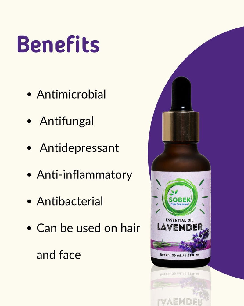 Lavender Essential Oil for Skin Hair and Face- 30ml | Verified Sustainable Essential Oils on Brown Living™