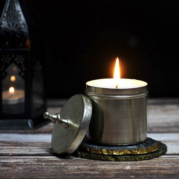 Lavender Silver Metal Soy Wax Candle | Verified Sustainable Candles & Fragrances on Brown Living™