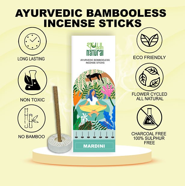 Lemongrass & Eucalyptus Bambooless Incense Sticks | Mardini | 30 Sticks | Verified Sustainable Pooja Needs on Brown Living™