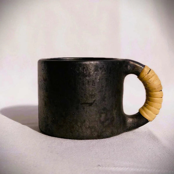 Longpi Black Pottery Coffee Mug Small - Round | Verified Sustainable Mugs on Brown Living™