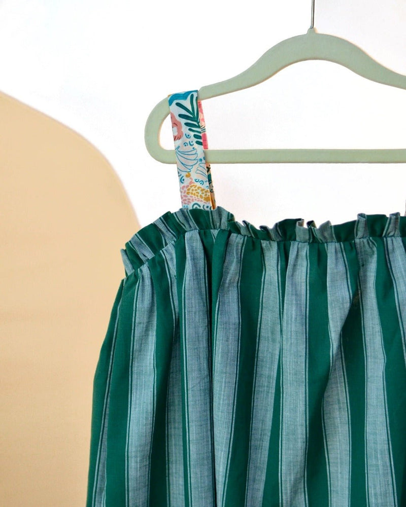 Lush Striped Tie- Up Maxi Dress | Verified Sustainable Kids Frocks & Dresses on Brown Living™