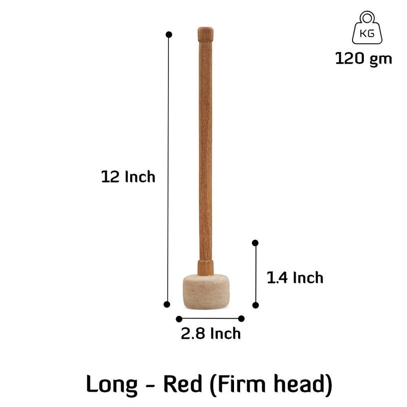 Mallet Long white - 7cm - Firm Head | Verified Sustainable Musical Instruments on Brown Living™