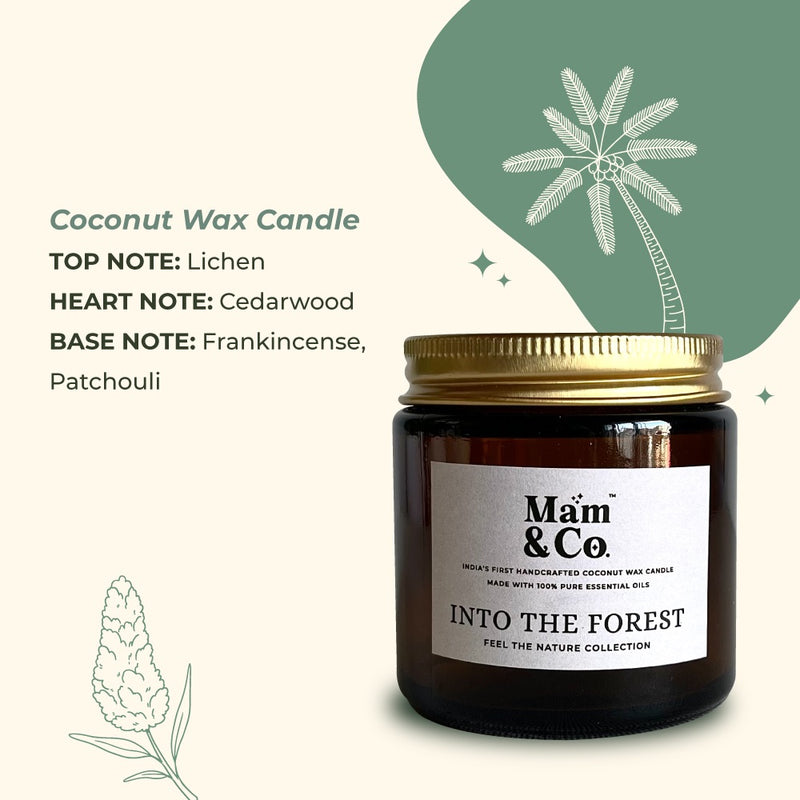 Into the Forest- 100% Coconut Wax Botanical Candle