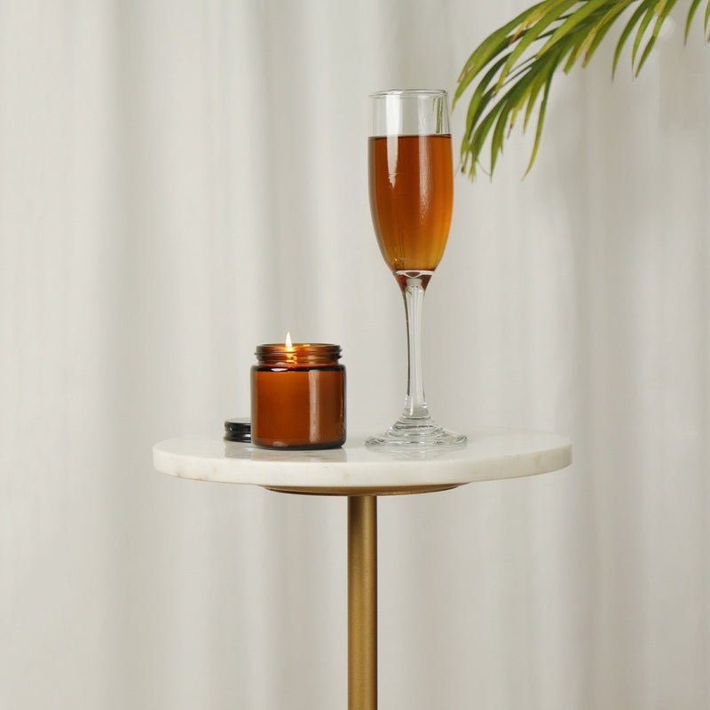 Marmora Drink Handrcrafted Mango Wood Table | Verified Sustainable Decor & Artefacts on Brown Living™