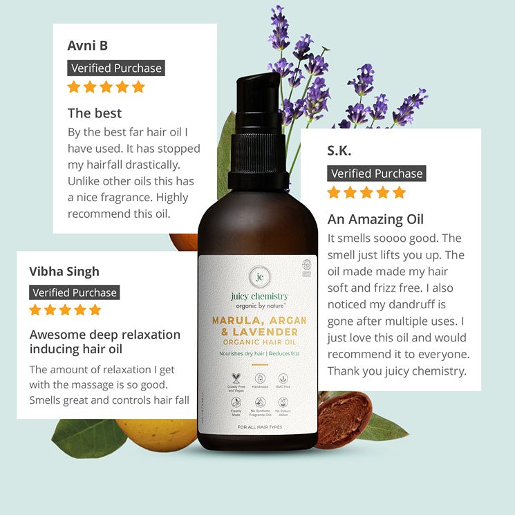 Marula, Argan & Lavender Organic Deep Conditioning Hair Oil for Hair Loss | Verified Sustainable Hair Oil on Brown Living™