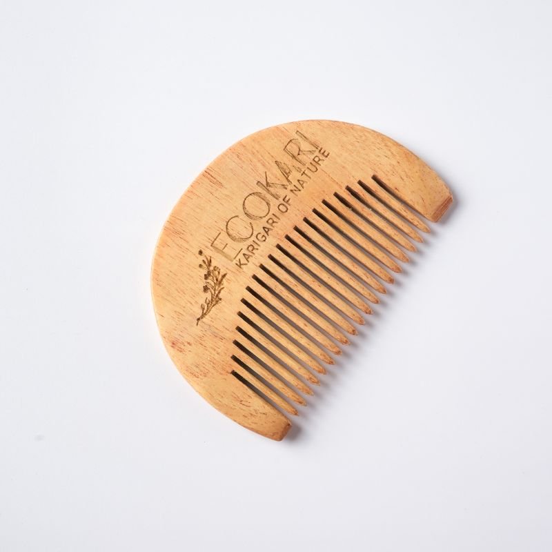 Men’s Neem Wood Beard Comb | Verified Sustainable Hair Comb on Brown Living™