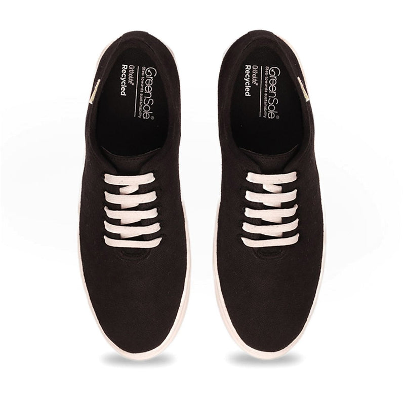 Minimal Black Mens Sneaker Lace Up | Verified Sustainable Mens Casual Shoes on Brown Living™