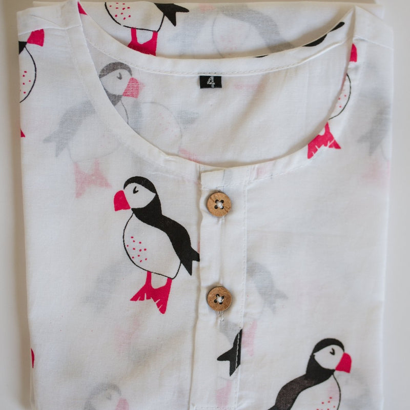 Mr. Puffin - Unisex Kids Cotton Nightwear | Verified Sustainable Kids Pyjamas on Brown Living™