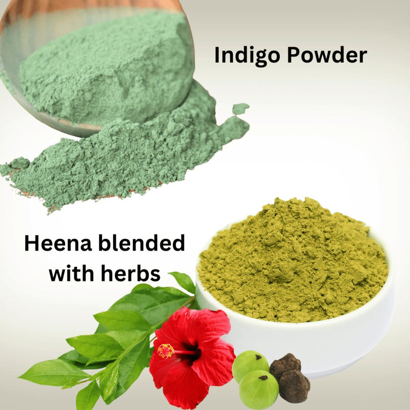 Natural Black Hair Colour Powder with Herbs and Indigo - 150 g | Verified Sustainable Hair Colour on Brown Living™