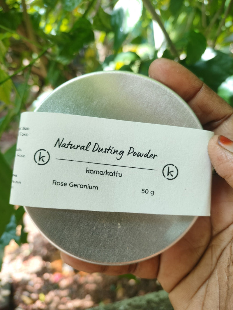 Natural Dusting powder : pack of 3 with hand stitched cotton puffs | Verified Sustainable Makeup Compact on Brown Living™