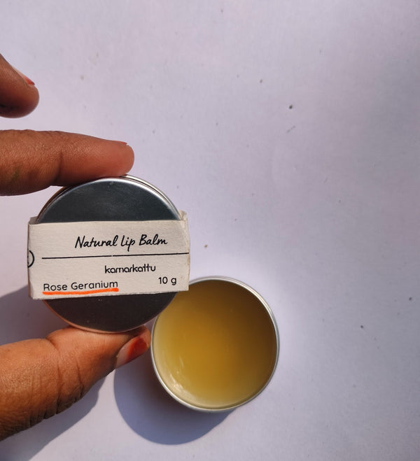 Natural Lip Balm -Rose Geranium : 10g | Verified Sustainable Lip Balms on Brown Living™