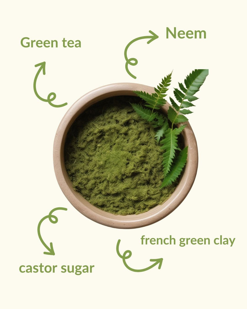 Nature's Nectar- Green Tea & Neem Face and Body Scrub | Verified Sustainable Face Scrub on Brown Living™