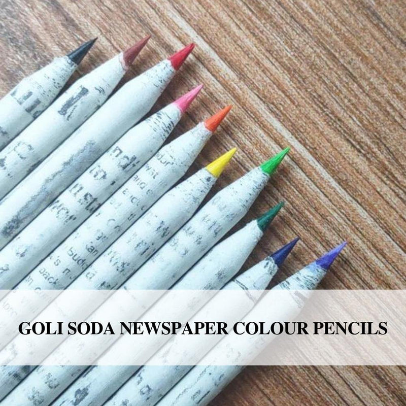 Newspaper Colour Pencils 10 Colours | Verified Sustainable Pencils on Brown Living™