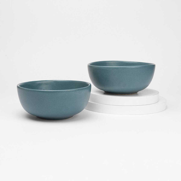 Ocean - Recycled Ceramic Bowls | Set of 2 | Verified Sustainable Cups & Saucers on Brown Living™