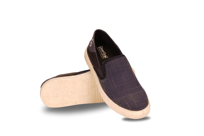 Oceanease Men's Vegan Slip - On Shoes in Navy Blue | Verified Sustainable Mens Slipons on Brown Living™