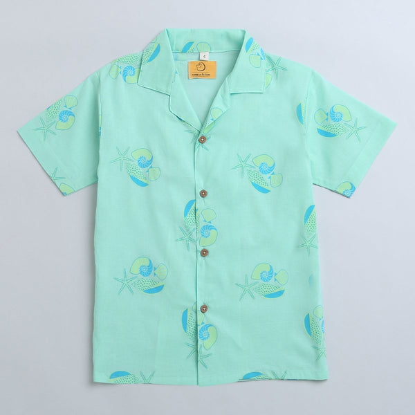 Olive The Seashells - Boys Cotton Shirt | Verified Sustainable Kids Shirts on Brown Living™