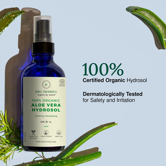 Organic Aloe Vera Toning Mist For Sun Damaged & Sensitive Skin - 110ml | Verified Sustainable Face Toner on Brown Living™