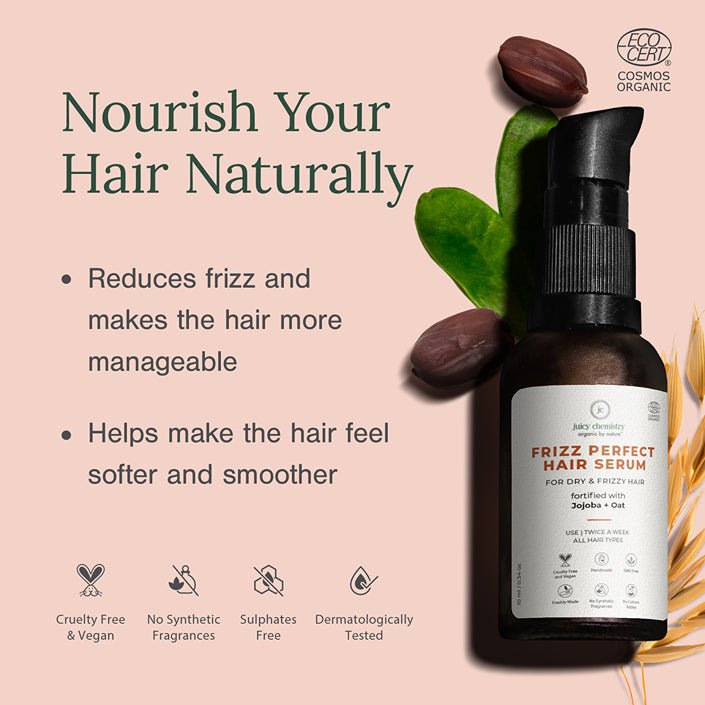 Organic Leave - in Frizz Perfect Hair Serum - 30 ml | Verified Sustainable Hair Serum on Brown Living™