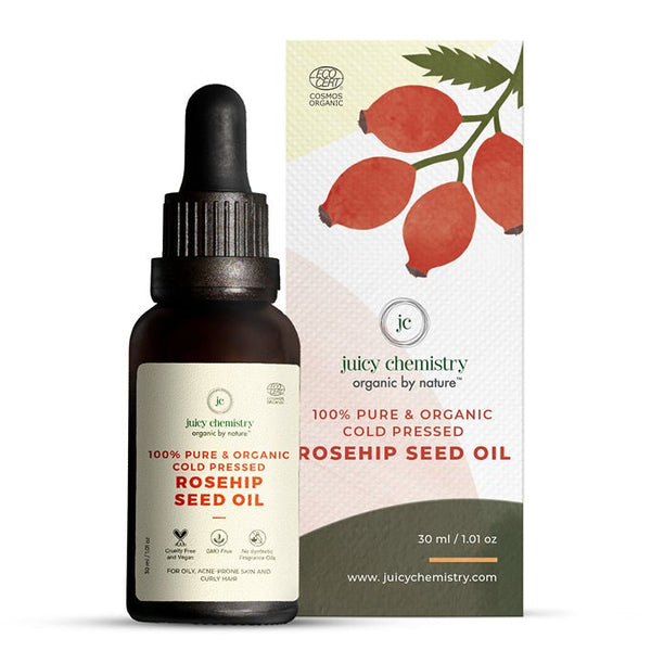 Organic Rosehip Seed Cold Pressed Carrier Oil - 30ml | Verified Sustainable Hair Oil on Brown Living™