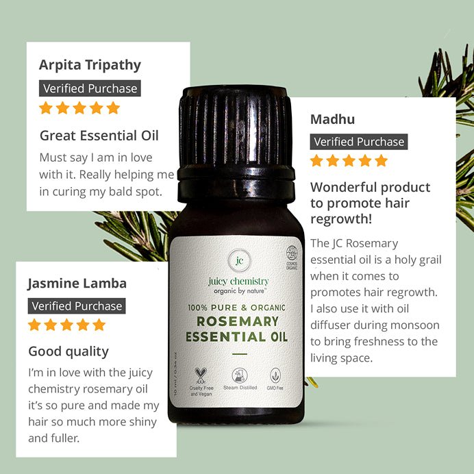 Organic Rosemary Essential Oil - 10ml | Verified Sustainable Face Serum on Brown Living™