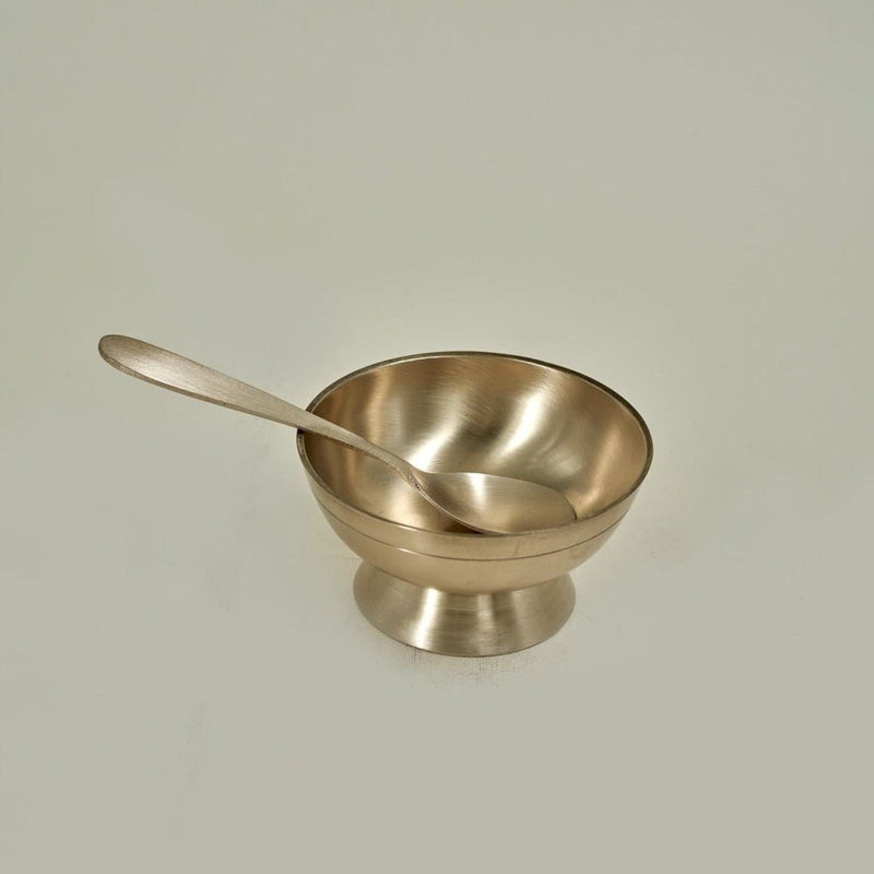 Original Kansa/ Bronze Ice Cream Set (Small) | Verified Sustainable Dinner Set on Brown Living™