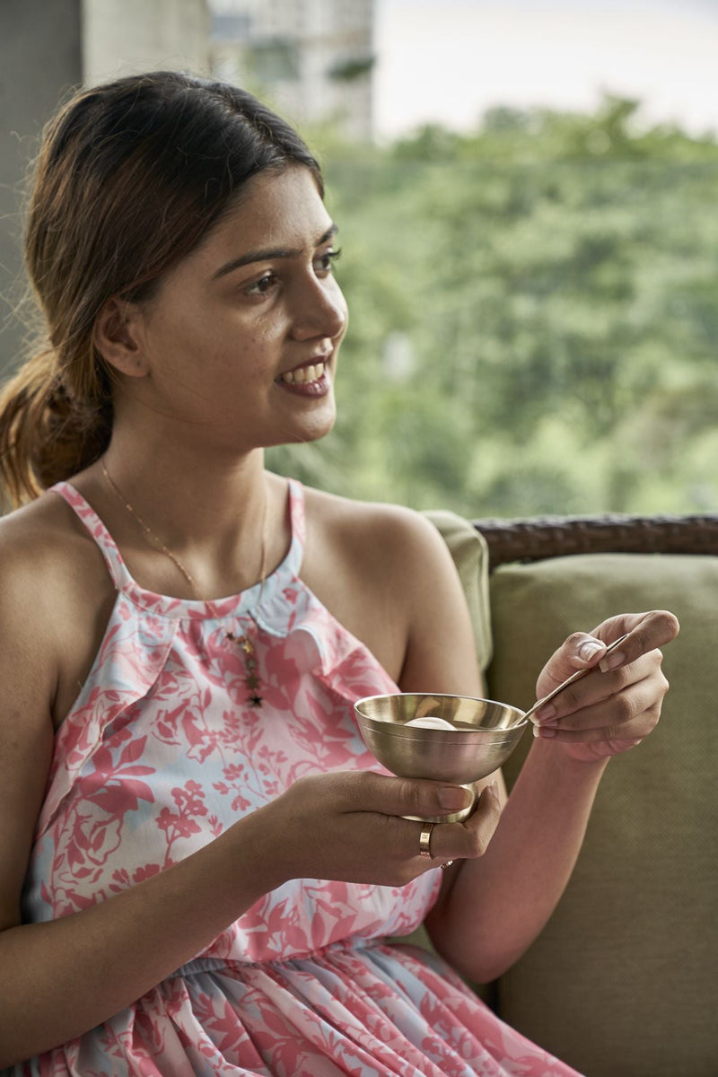 Original Kansa/ Bronze Ice Cream Set (Small) | Verified Sustainable Dinner Set on Brown Living™