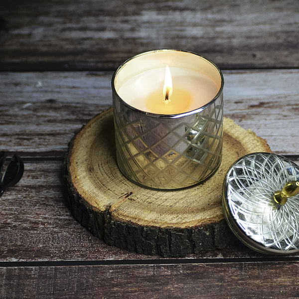 Oud Diamond Glass Luxury Soy Wax Candle | Verified Sustainable Candles & Fragrances on Brown Living™