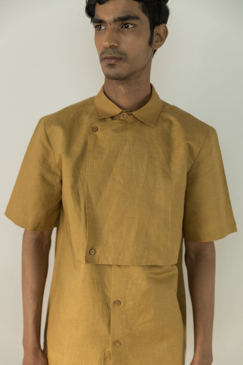 Paneled Hemp Cotton Shacket | Verified Sustainable Mens Shirt on Brown Living™