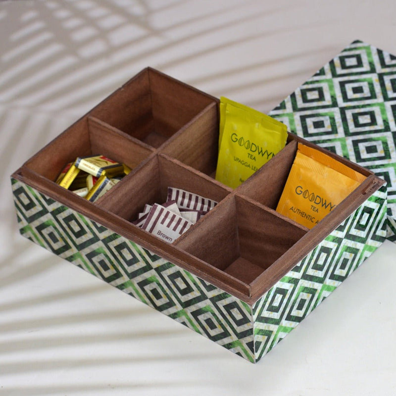 Pattern Tea Box | Jewellery Box | Verified Sustainable Organizers on Brown Living™