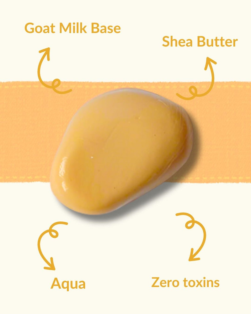 Pebble Shaped Goat Milk and Shea Butter Soap Bar-100 g | Verified Sustainable Body Soap on Brown Living™