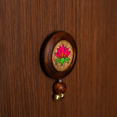 Pichwai Lotus Diwali Reclaimed Wood Door Hanging | Pack of 2 | Verified Sustainable Wall Decor on Brown Living™