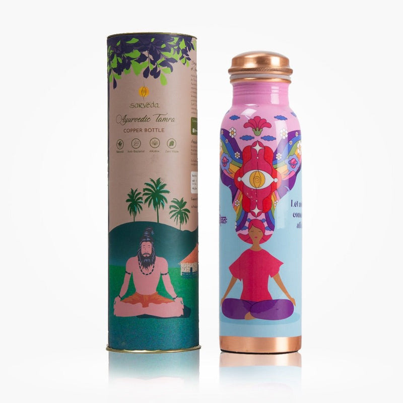 Pink Noble light Copper Bottle - 500 ml | Verified Sustainable Bottles & Sippers on Brown Living™