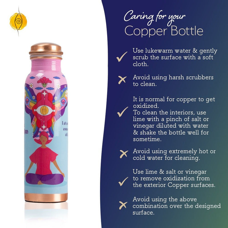 Pink Noble light Copper Bottle - 500 ml | Verified Sustainable Bottles & Sippers on Brown Living™