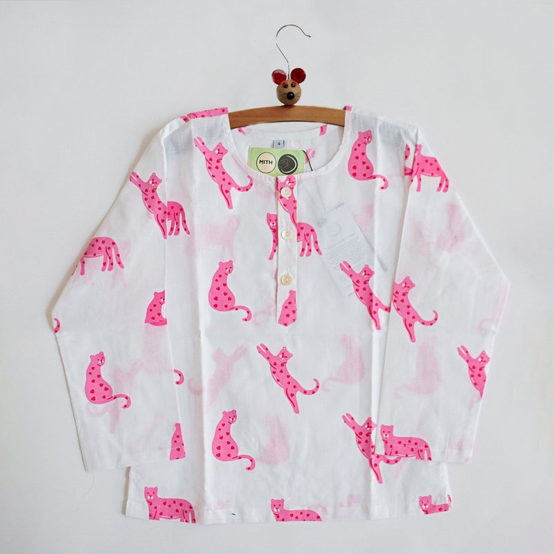 Pink Panther - Unisex Kids Cotton Nightwear | Verified Sustainable Kids Pyjamas on Brown Living™