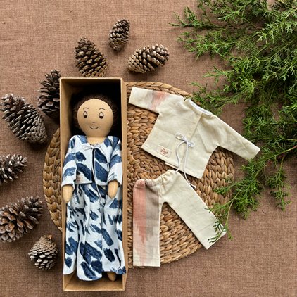 Play Set - Damini - Cotton Fabric Toy - Warm | Verified Sustainable Role & Pretend Play Toys on Brown Living™