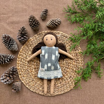 Play Set - Jane - Cotton Fabric Toy - Warm | Verified Sustainable Role & Pretend Play Toys on Brown Living™