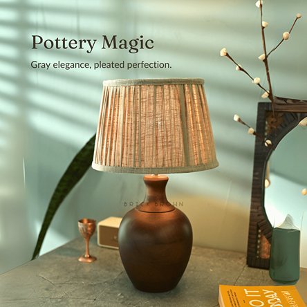 Potra Night Lamp | Handcrafted Mango Wood Table Lamp | Verified Sustainable Lamps & Lighting on Brown Living™