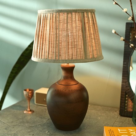 Potra Night Lamp | Handcrafted Mango Wood Table Lamp | Verified Sustainable Lamps & Lighting on Brown Living™