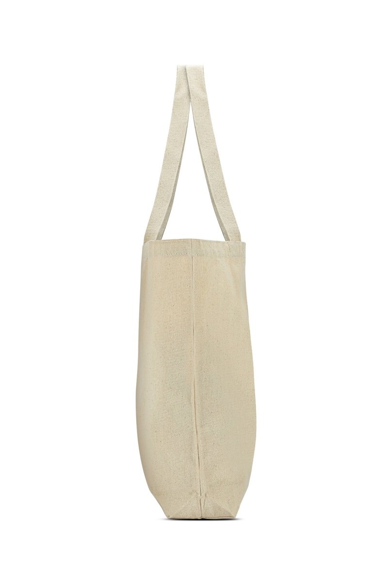 Premium Cotton Canvas Tote Bag - Buddha White | Verified Sustainable Tote Bag on Brown Living™