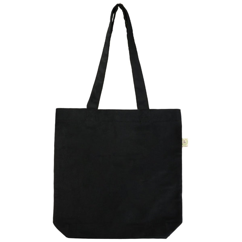 Premium Cotton Canvas Tote Bag - Evil Eye Black | Verified Sustainable Tote Bag on Brown Living™