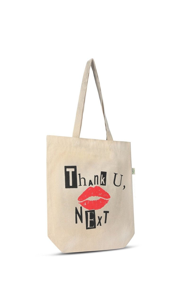 Premium Cotton Canvas Tote Bag - Thank You White | Verified Sustainable Tote Bag on Brown Living™