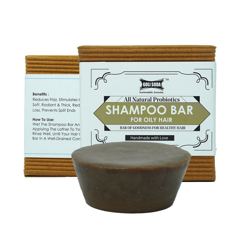 Probiotics Sulphate - Free Shampoo Bar For Oily Hair - 90g | Verified Sustainable Hair Shampoo Bar on Brown Living™