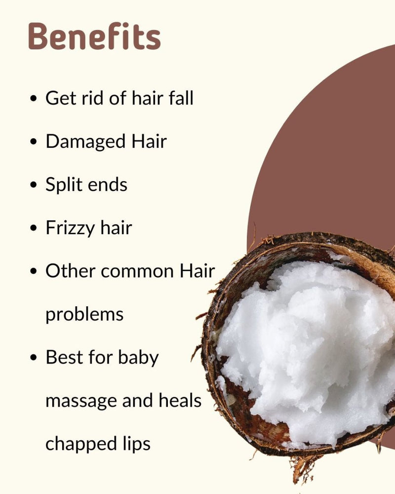 Pure Coconut Oil | Cold Pressed Gluten Free 100 ml | Verified Sustainable Hair Oil on Brown Living™